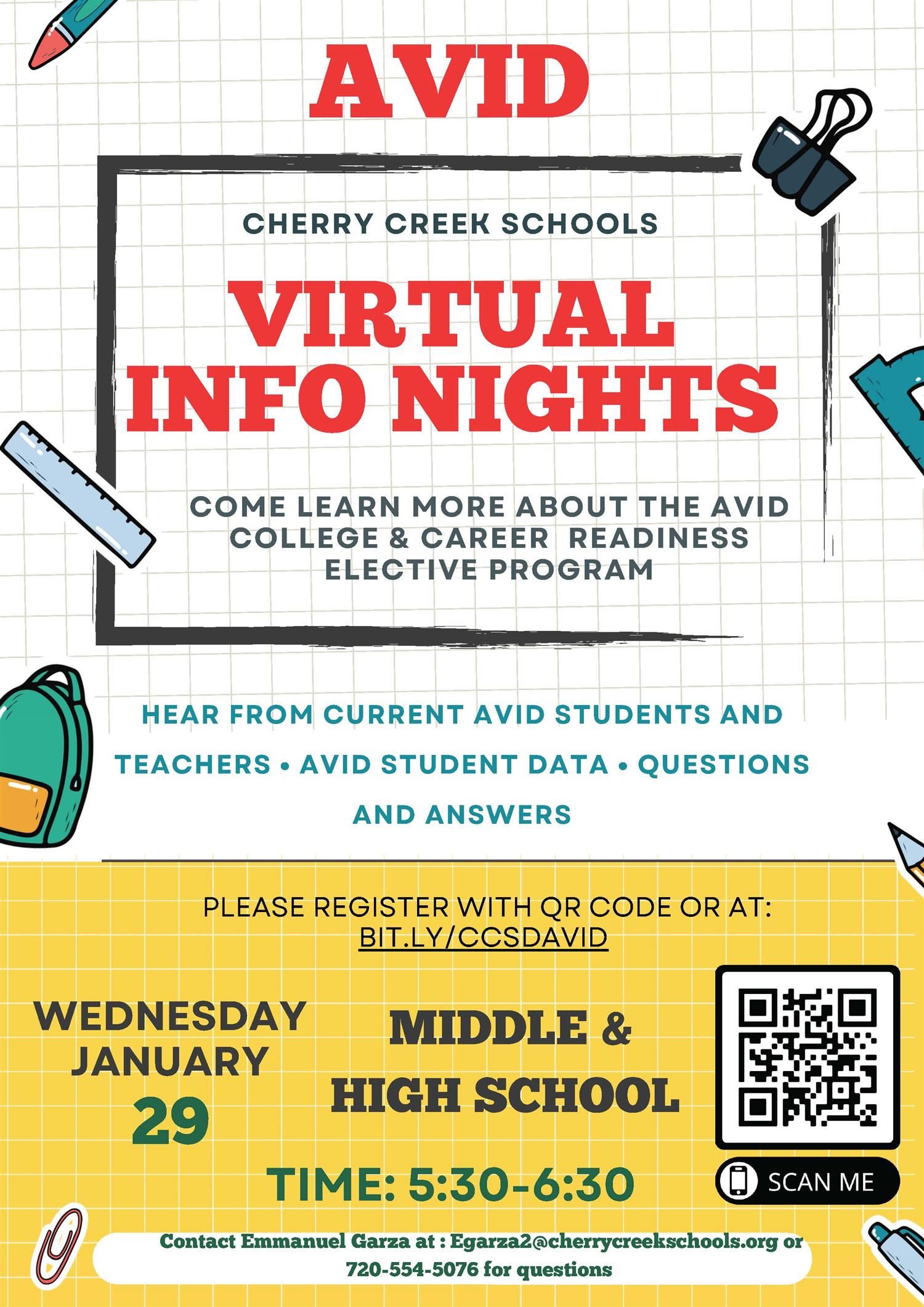 AVID flyer